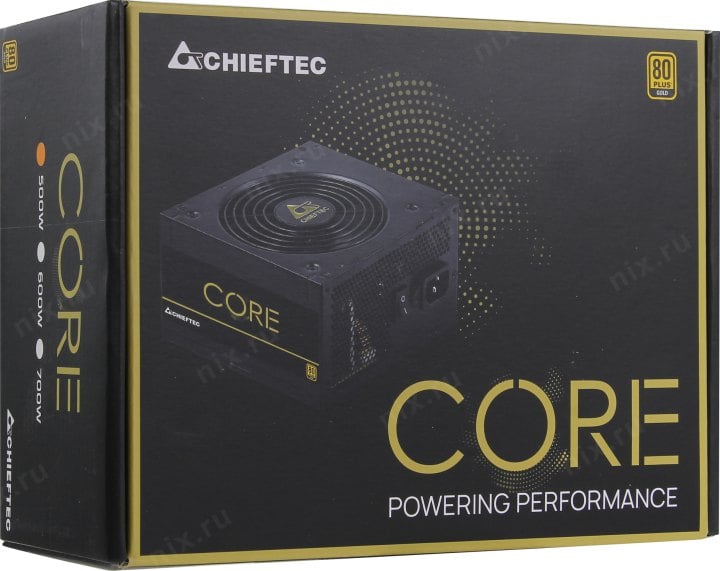 Блок питания Chieftec Core <BBS-500S>  500W ATX (24+2x4+6/8пин)