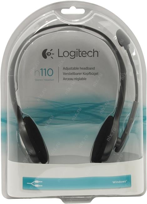 Logitech Stereo Headset H110 (наушники  с микрофоном) <981-000271>