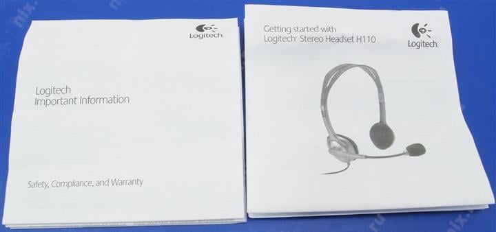 Logitech Stereo Headset H110 (наушники  с микрофоном) <981-000271>