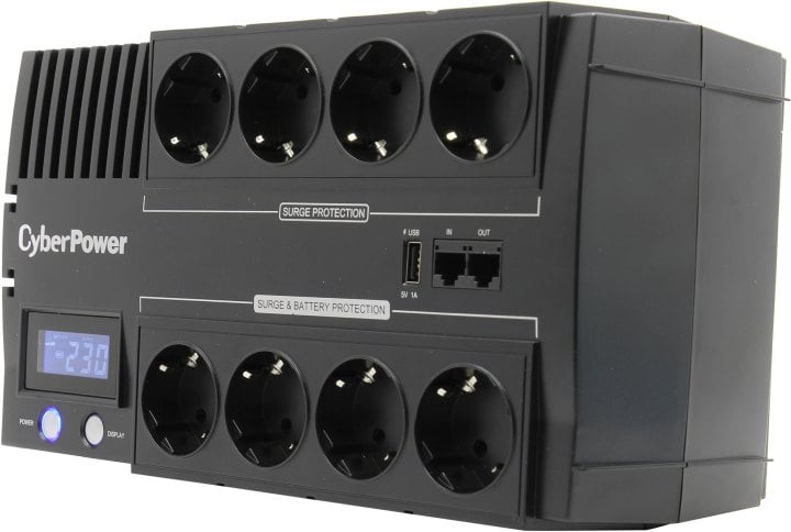 ИБП CyberPower BR1200ELCD, Line-Interactive, 1200VA/720W, 8×Schuko, LCD