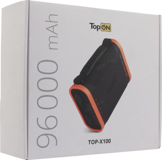 Внешний аккумулятор TopON TOP-X100 <102705> (2xUSB, USB-C, 2 авторозетки, 96000mAh,  180W,  LiFePO4)