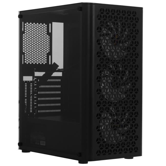 EX296077RUS Miditower ExeGate EVO-9202-EVO800 (ATX, БП EVO800RGB с вент. 12 см, с окном,  1*USB+1*USB3.0, аудио, черный,
