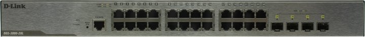 D-Link <DGS-3000-28L /B1A> Управляемый коммутатор (24UTP  1000Mbps + 4SFP)