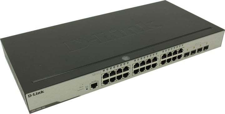 D-Link <DGS-3000-28L /B1A> Управляемый коммутатор (24UTP  1000Mbps + 4SFP)