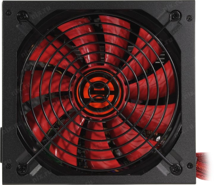 Блок питания Ginzzu PC700 14CM(Red) 80 PLUS black,APFC,24+4p,2 PCI-E(6+2), 7*SATA, 4*IDE,оплетка, кабель питания,цветная коробка