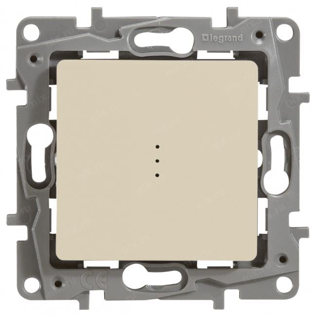 Legrand 672315 ETIKA Переключатель одноклавишный с подсветкой слоновая кость  автоматические  зажимы  10AX (672315)