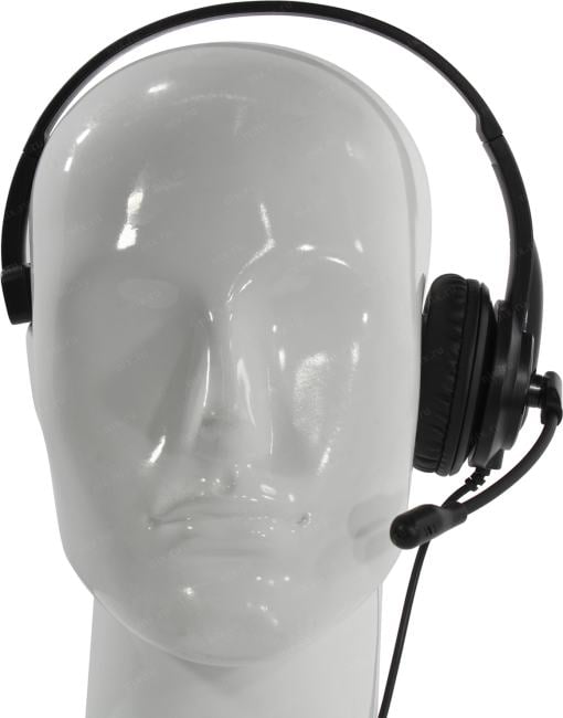 Наушники с микрофоном A4Tech HU-11 черный 2м накладные USB оголовье (HU-11/USB/BLACK)