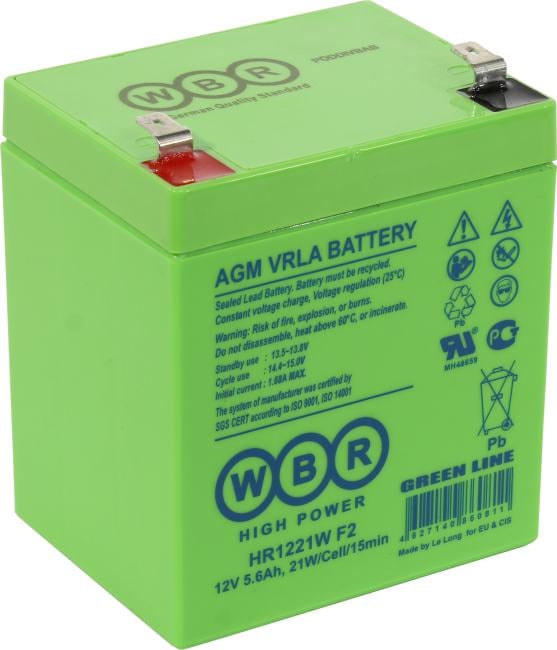 Аккумулятор WBR HR1221W F2, 12В, 21Ач