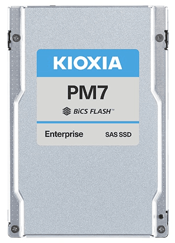 SSD накопитель KIOXIA Enterprise SSD 2,5"(SFF), PM7-R, 3840GB (3.84TB), SAS 24G (SAS-4, 22,5Gbit/s), R4200/W3650MB/s, IOPS(R4K) 720K/155K, MTTF 2,5M, 1DWPD/5Y (Read Intensive), TLC, 15mm (replace KPM61RUG3T84)