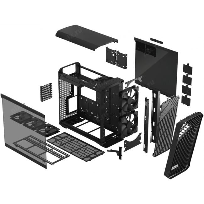 Miditower Fractal Design <FD-C-TOR1A-01> Torrent Black TG LightTint E-ATX  без  БП,  с окном