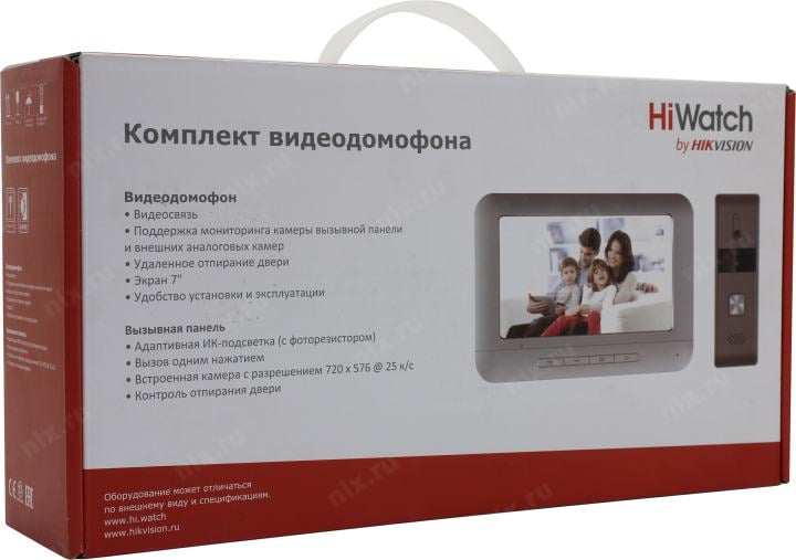 HIKVISION <DS-D100K> Видеодомофон (7", 800x480 + Cam. 720x576, PAL,  микрофон,  LED)