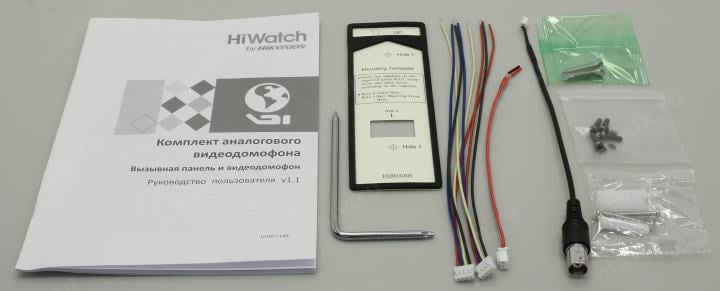 HIKVISION <DS-D100K> Видеодомофон (7", 800x480 + Cam. 720x576, PAL,  микрофон,  LED)