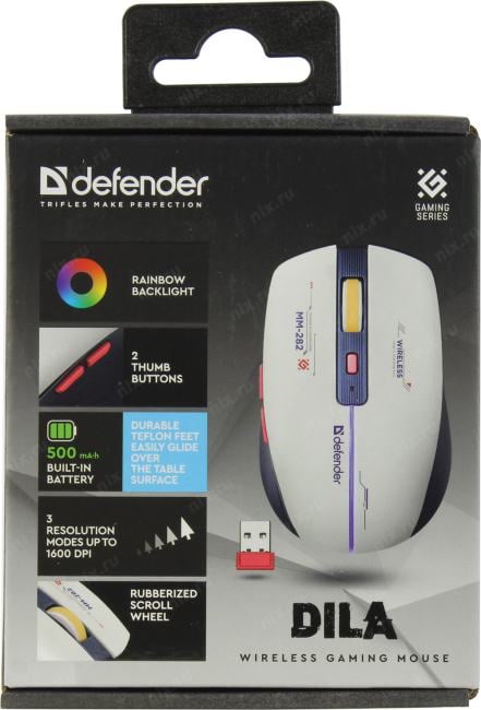 Defender Wireless Optical Mouse Dila <MM-282> (RTL) USB  6btn+Roll  <52282>
