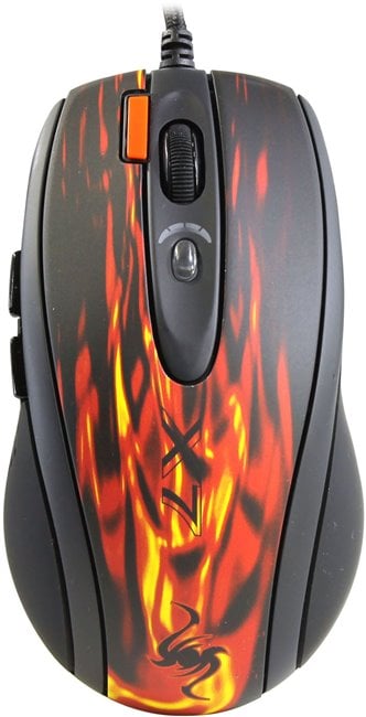 A4Tech Game Laser Mouse <XL-750BK-Fiery Red> (3600dpi) (RTL)  USB  7btn+Roll