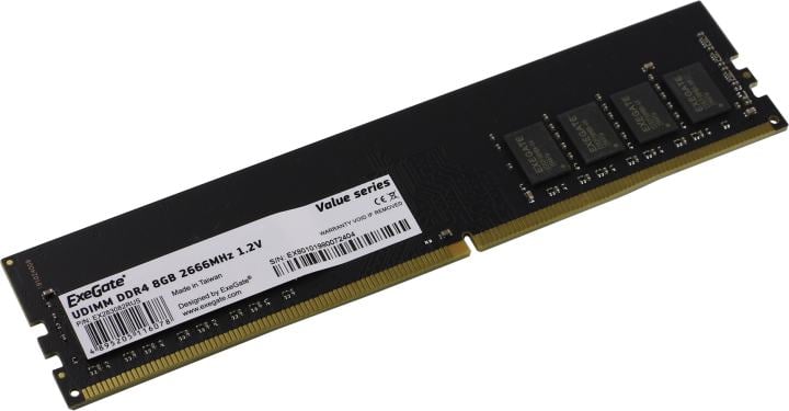 Оперативная память для компьютера 8Gb (1x8Gb) PC4-21300 2666MHz DDR4 DIMM Exegate EX283082RUS
