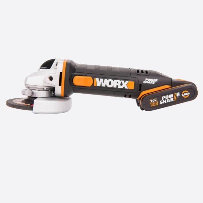 Worx WX800 Угловая шлифмашина аккумуляторная WORX WX800, 20В, 115 мм,  22,0Ач,  кейс