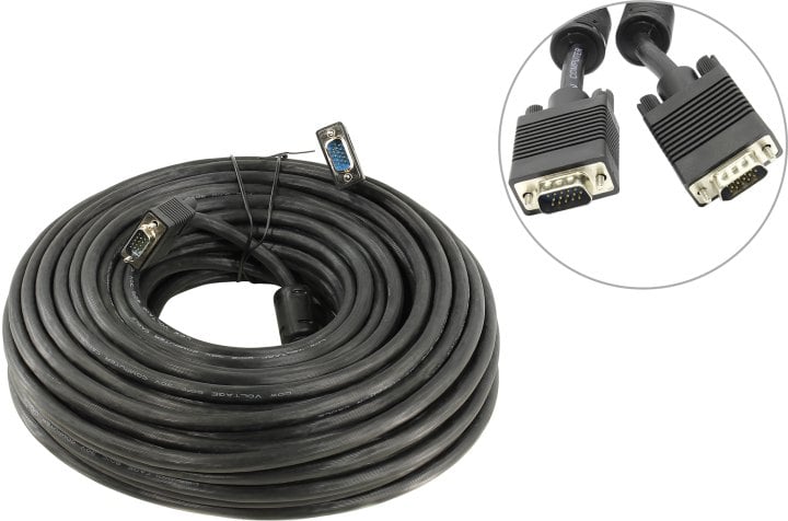 Кабель VGA 5bites APC-133-300, HD15M/HD15M, 30м, ферритовые кольца
