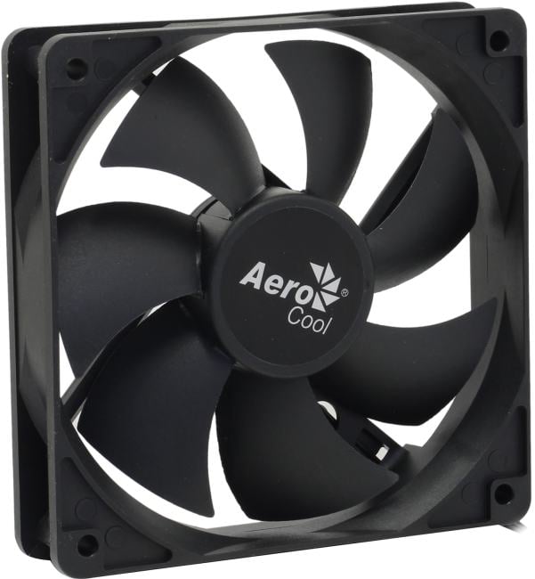 Вентилятор для корпуса Aerocool Force 12 Black (120x120x25mm, 3pin+4pin, 500-1500 об/мин, 18.2-27.5dB) (4718009157989)