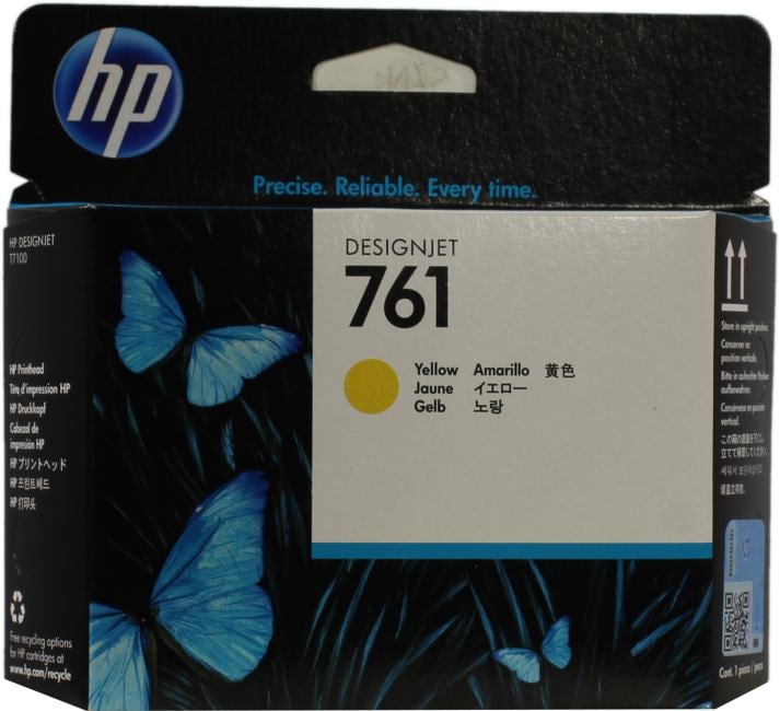 Картридж струйный HP 761 CH645A желтый печатающая головка для HP DJ T7100
