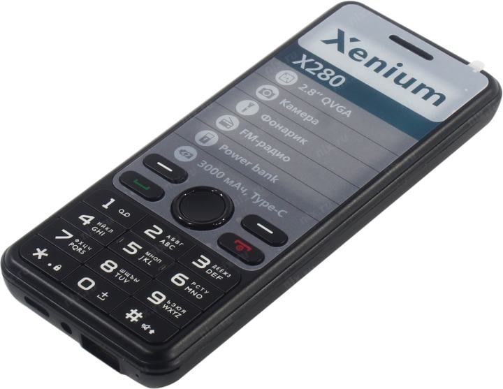Мобильный телефон Xenium X280, 2.8", 2SIM, 0.3Мп, MP3, FM, microSD, черный