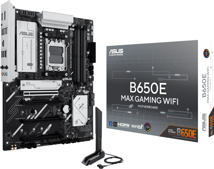 ASUS B650E MAX GAMING WIFI (RTL) AM5 <B650> 4xPCI-E HDMI+DP  2.5GbLAN+WiFi+BT  SATA  ATX 4DDR5