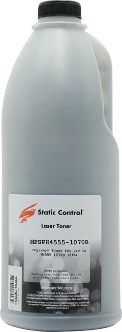 Тонер для принтера Static Control MPSPH4555-1070B черный (флакон 1070г) HP LJM4555/M601/LJP4014 "Odyssey"