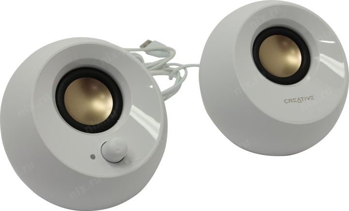 Колонки Creative PEBBLE (RTL) <51MF1680AA001>  (2x2.2W,  питание  от USB)
