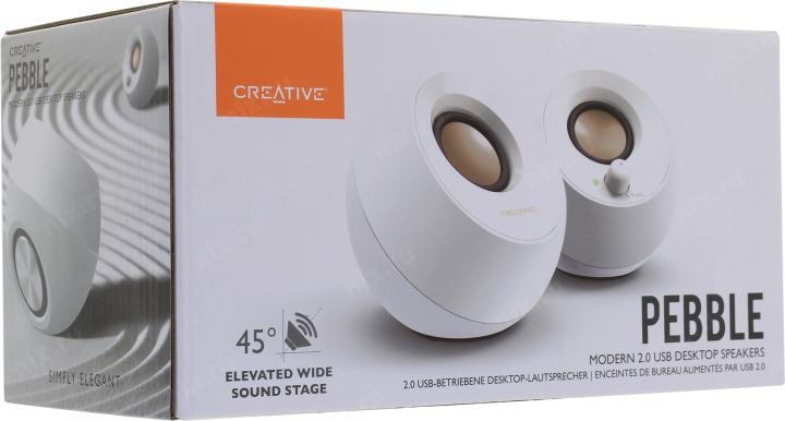 Колонки Creative PEBBLE (RTL) <51MF1680AA001>  (2x2.2W,  питание  от USB)