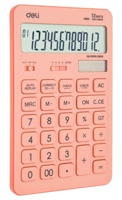 Калькулятор настольный Deli  Touch  EM01541  красный 12-разр.
