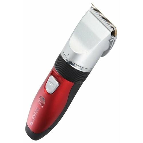 Машинка для стрижки CENTEK CT-2118 черно-красный сеть/аккум., ножи титан+керамика, 90мин от батареи