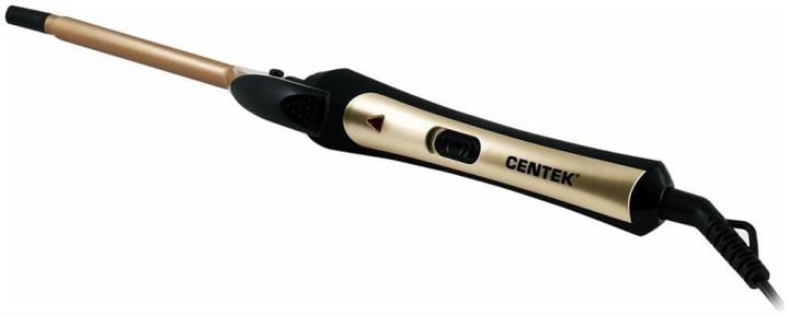 Щипцы для завивки волос Centek CT-2091 черный/золотистый, 9 мм, 200 °C, 1 режим