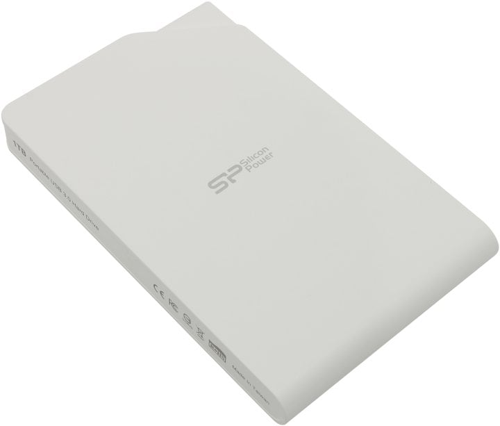 Внешний HDD Silicon Power SP010TBPHDS03S3W, 1ТБ, USB 3.0, 2.5"