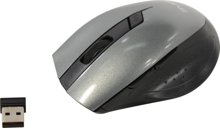 SVEN Wireless Optical Mouse <RX-425W Gray>  (RTL) USB 6btn+Roll