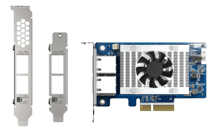QNAP QXG-10G2T-X710  QXG-10G2T-X710 LAN Expansion Card, PCIe Gen 3, Two 10GbE (10G / 5G / 2.5G /  1G / 100M))