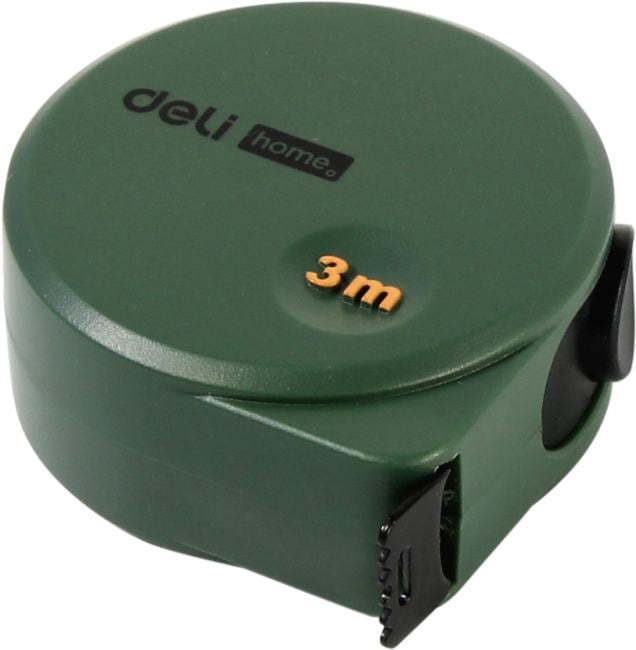 Измерительный и разметочный инструмент Deli Рулетка Home Series Green HT8316L 3м х 16мм, эксклюзивный дизайн, корпус - высококачественный софттач пластик