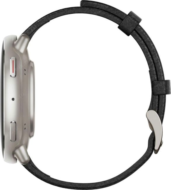 1746931 Amazfit Active 2R A2437 Premium 43.9мм 1.32" AMOLED  корп.серебристый  рем.черный  разм.брасл.:150-210мм ()