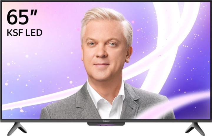 (Поврежденный товар, потертости) Телевизор Яндекс 65" YNDX-00077 черный LCD DLED 4K UHD 60Hz Бейсик с Алисой на YaGPT