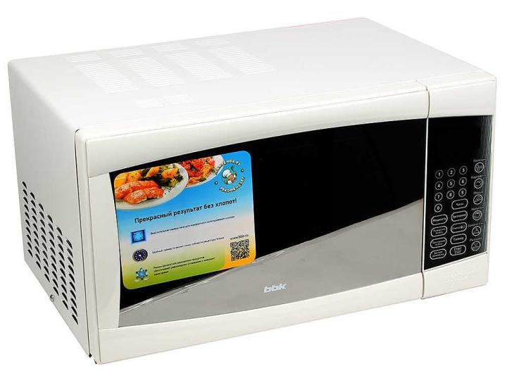 Микроволновая печь BBK 23MWS-915S/W белый, 23 л, 900 Вт, переключатели - сенсор