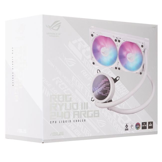 90RC00J2-M0UAY0 ASUS ROG RYUO III 240 ARGB WHT /AIO COOLER,ASETEK,EMMA,ARGB,AURA,WHT (90RC00J2-M0UAY0)  /AIO  COOLER,ASET