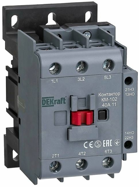 Schneider Electric 22006DEK Контактор 40А 220В/230В АС3  АС4 1НО+1НЗ КМ-102