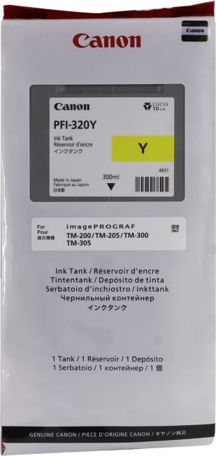 Чернильный контейнер Canon PFI-320Y  Yellow для TM-200/205/300/305