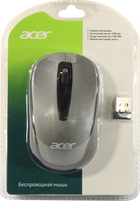 Acer Wireless Optical Mouse OMR134 <ZL.MCEEE.01H>  (RTL) USB 3btn+Roll