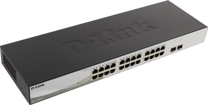 Коммутатор D-Link DGS-1210-26/F3A, 24×1GbE, 2×SFP, L2, 1U