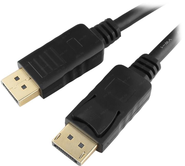 Видео кабель Cablexpert, DisplayPort (M) -> DisplayPort (M), DisplayPort 1.2, 4K@60Hz, 21.6 Гб/с, 5 м, цвет чёрный, CC-DP2-5M