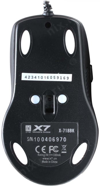 A4Tech 3xFire Game Optical Mouse  <X7-718BK-Black>  (RTL)  USB 7btn+Roll
