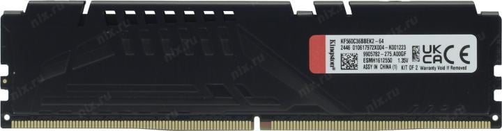 Kingston Fury Beast <KF560C36BBEK2-64> DDR5 DIMM 64Gb KIT  2*32Gb <PC5-48000> CL36