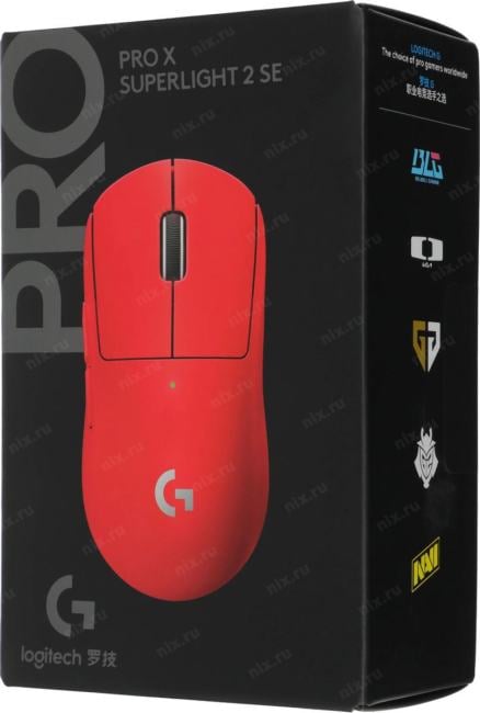 Мышь Logitech G PRO X SUPERLIGHT 2 SE красный оптическая  44000dpi  беспров.  USB-C (910-007474)
