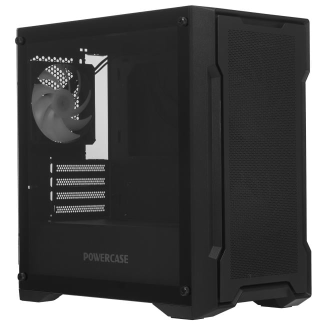 Компьютерный корпус Powercase Mistral Micro X3B ARGb, Tempered Glass, 3x 120мм ARGb PWM Fan, черный, mATX (CMMXB-A3)