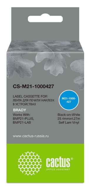 Картридж ленточный Cactus CS-M21-1000427 черный для  Brady  BMP21-PLUS,  BMP21, BMP21-LAB