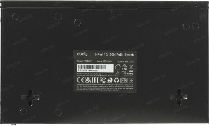 CUDY <FS1006P> 6-Port PoE+ Switch (4UTP 100Mbps PoE +  2UTP  100Mbps)